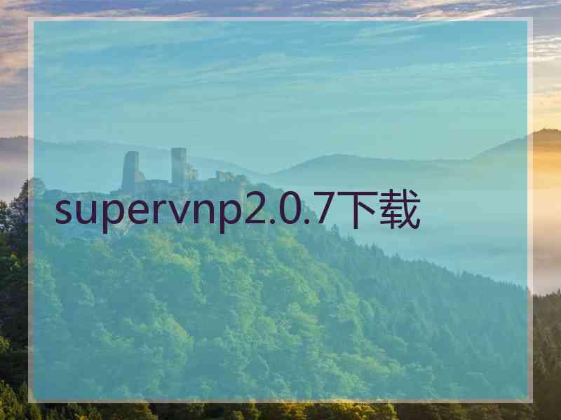 supervnp2.0.7下载