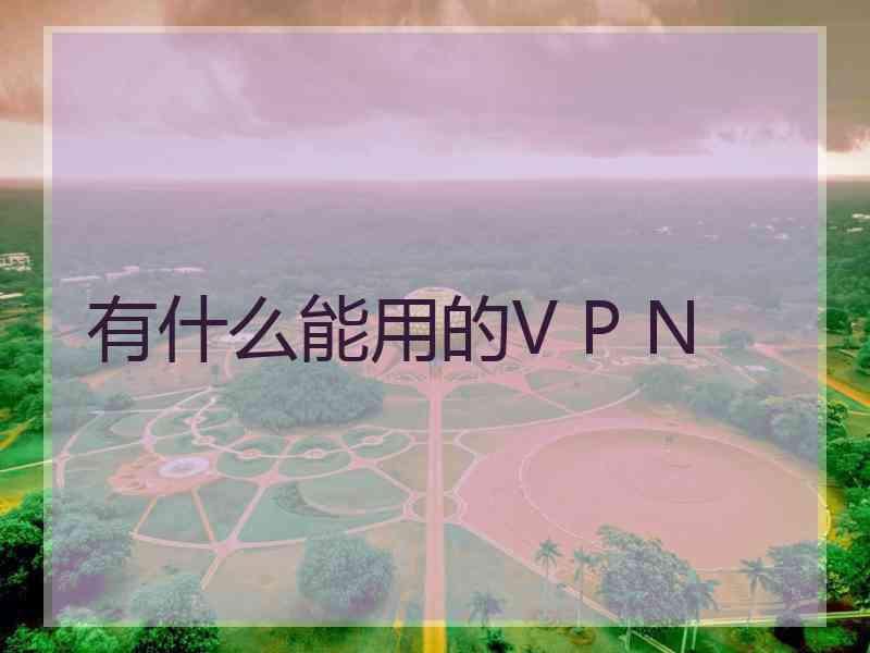 有什么能用的V P N