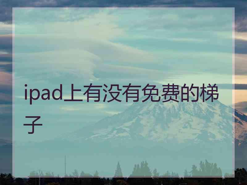 ipad上有没有免费的梯子