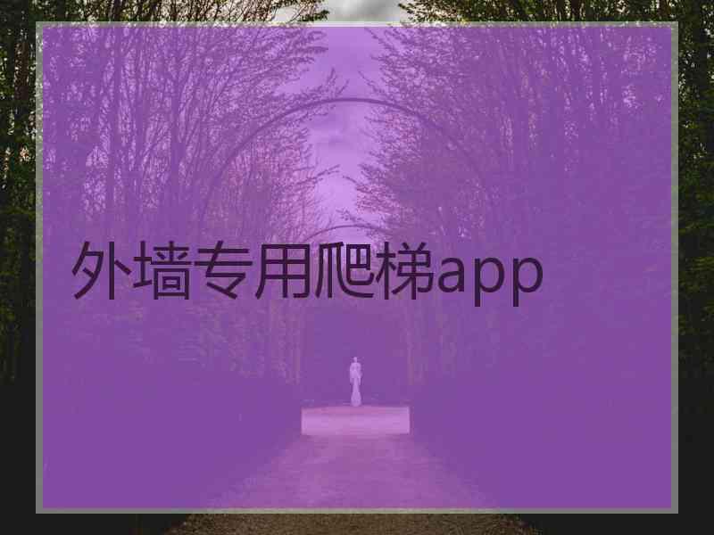 外墙专用爬梯app