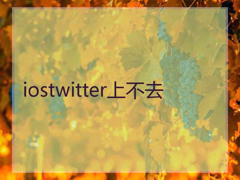 iostwitter上不去