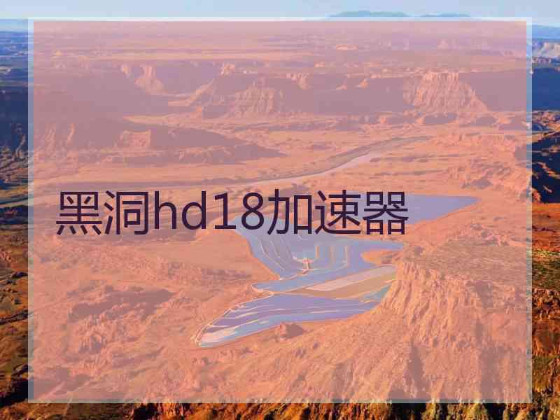 黑洞hd18加速器