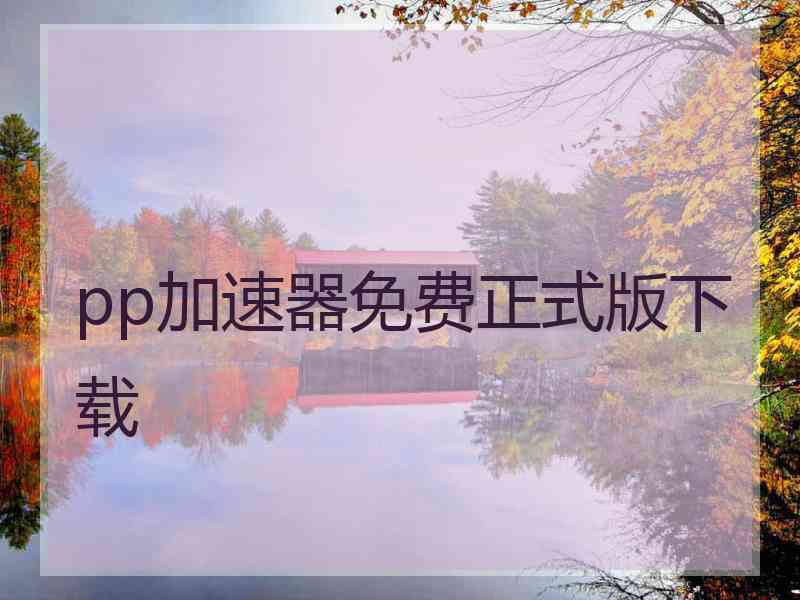 pp加速器免费正式版下载