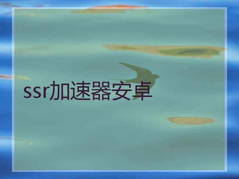 ssr加速器安卓