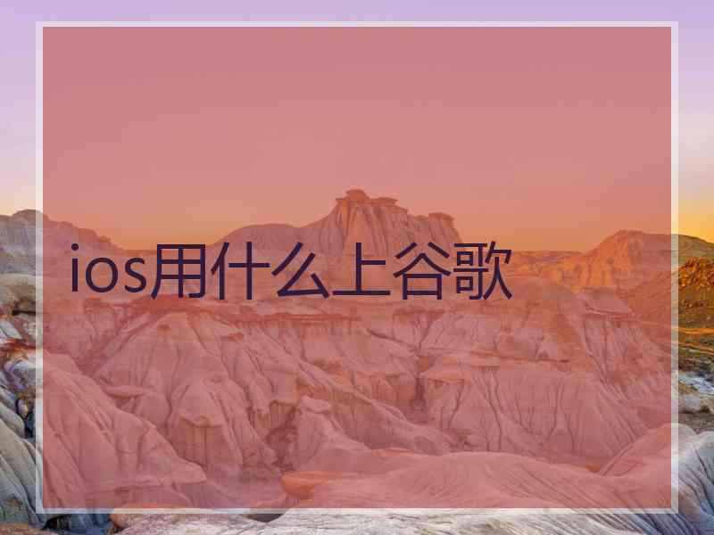 ios用什么上谷歌